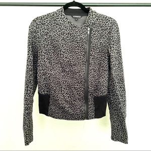Express Leopard Motorcycle Jacket